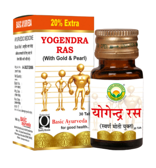 Basic Ayurveda Yogendra Ras (With Gold & Pearl) Tablets Grab2Buy Basic Ayurveda Grab2Buy