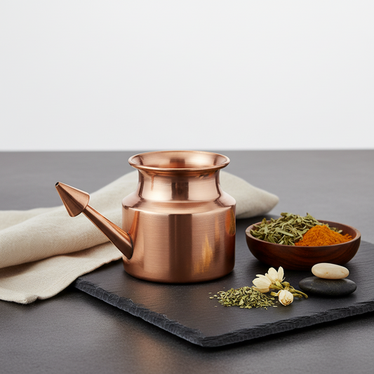Copper Neti Pot – Ayurvedic Nasal Cleansing Tool