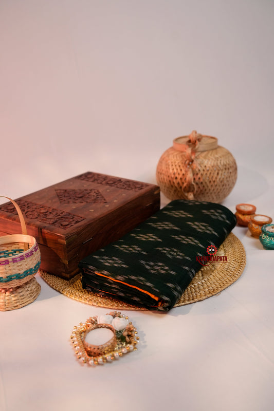 khanduapata Green & Orange Colour Design Cotton Saree For Women