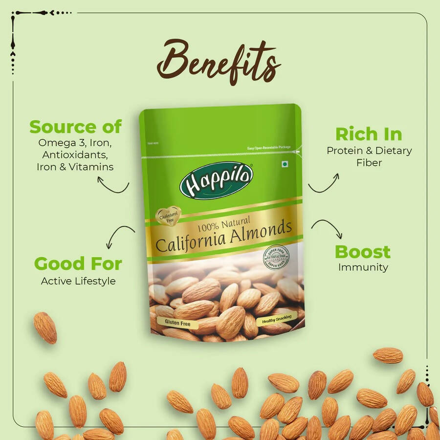 Happilo Premium Dry Fruits Combo (Californian Almonds, Prunes, Cranberries) - Distacart