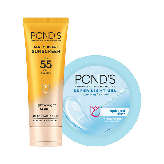 Ponds Super Light Gel Oil Free Moisturizer + Ponds Sunscreen Combo Grab2Buy Ponds Grab2Buy