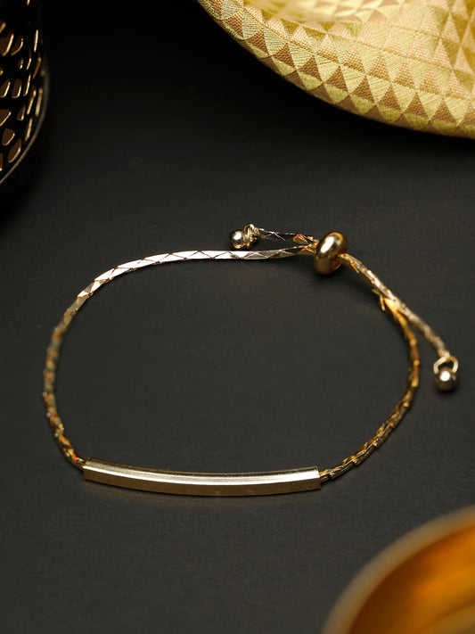 Priyaasi Women Contemparory Stones Gold-Polished Link Bracelet | Grab2Buy