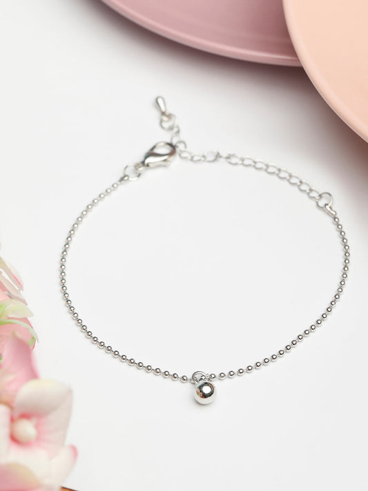 Priyaasi Women Contemporary Silver Plated Link Bracelet | Grab2Buy