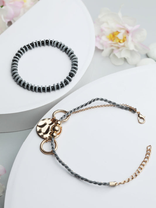 Priyaasi Women Rose Gold Layered Bracelet | Grab2Buy