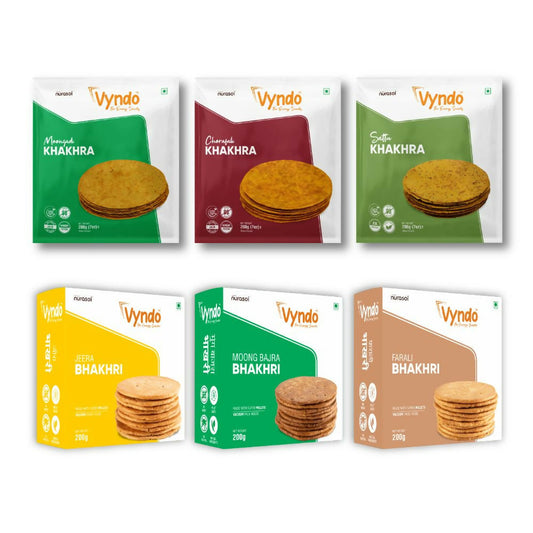 Vyndo High Protein Rich Khakhra & Bhakhri Combo - Grab2buy