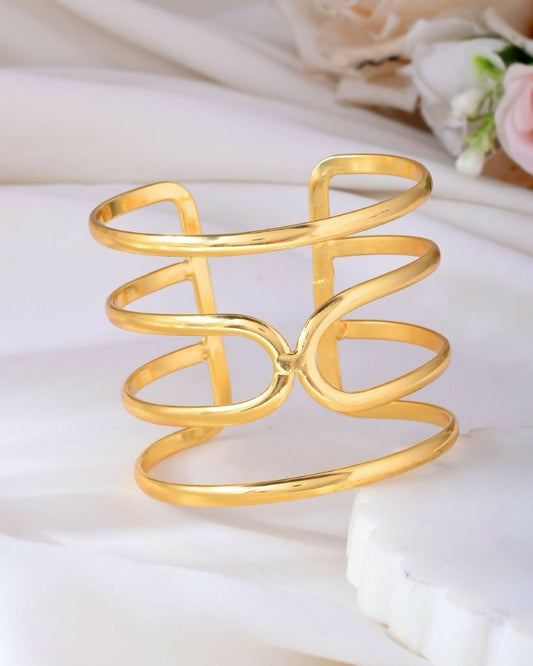 VOJ Gold-Polished multi Layer Kada Bracelet | Grab2Buy