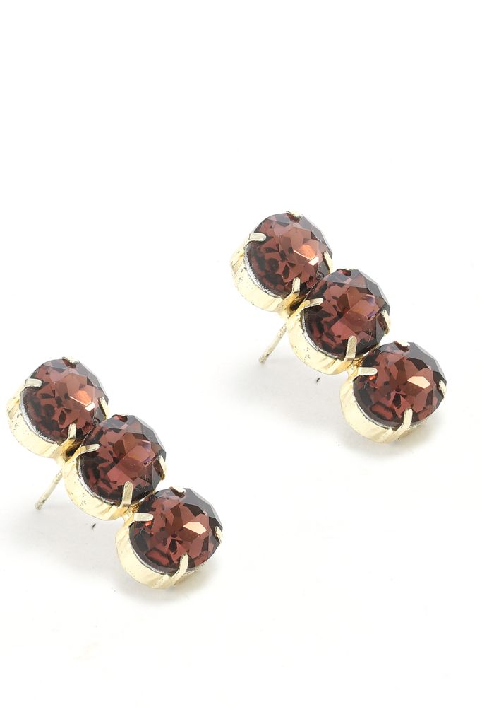 Mominos Fashion Johar Kamal Gold-Plated Finish Stone Choker For Women (Brown) - Grab2buy