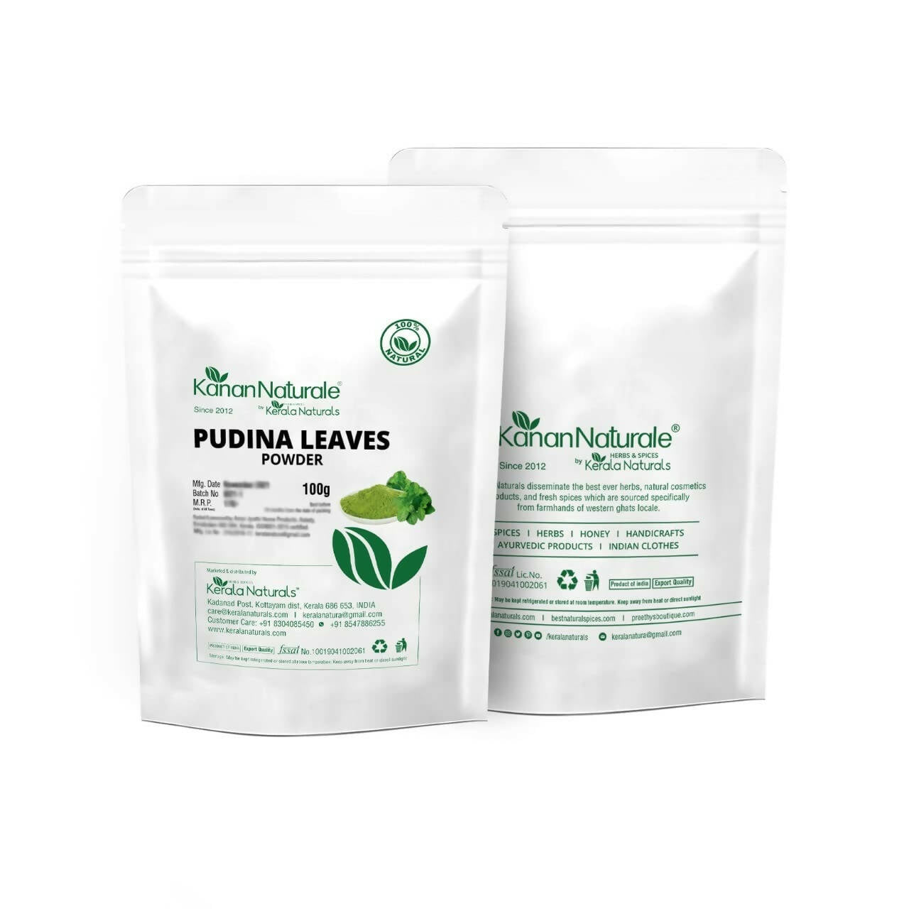 Kerala Naturals Pudina Leaves Powder - Grab2buy