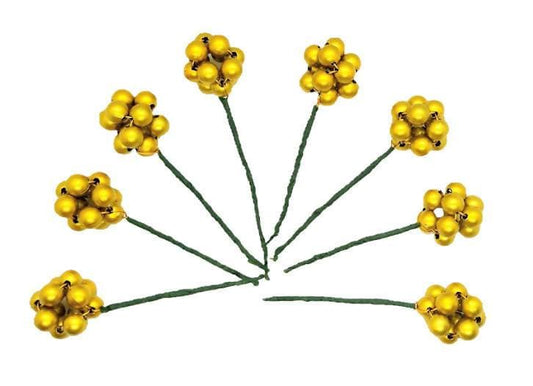 Gold Beaded Hair Brooches