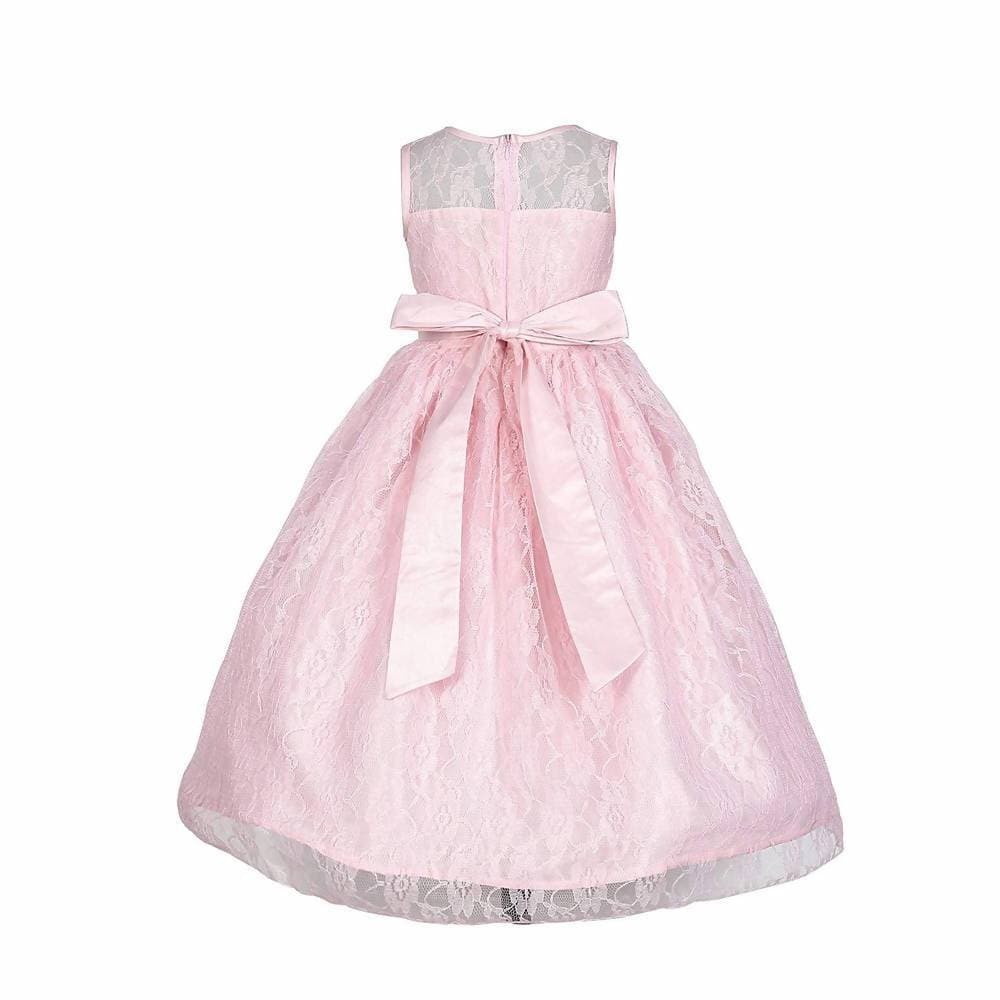Asmaani Baby Girl's Pink Colour Satin A-Line Maxi Full Length Dress (AS-DRESS_22165) - Grab2buy