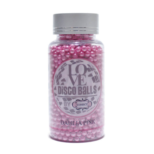 Confect Dahlia Pink Disco Balls Sprinkles 6 MM
