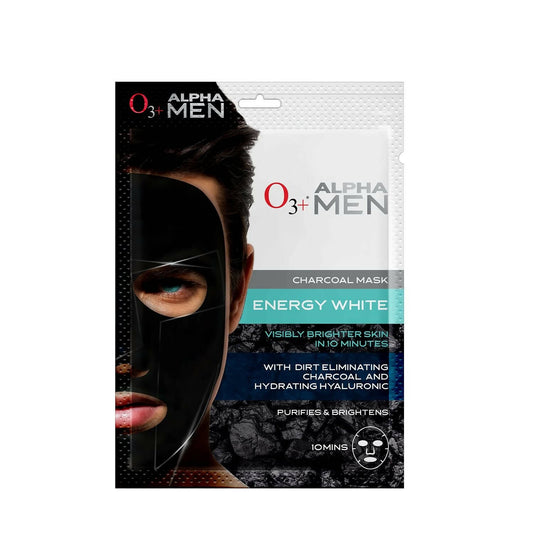 Professional O3+ Alpha Men Energy White Charcoal Face Sheet Mask