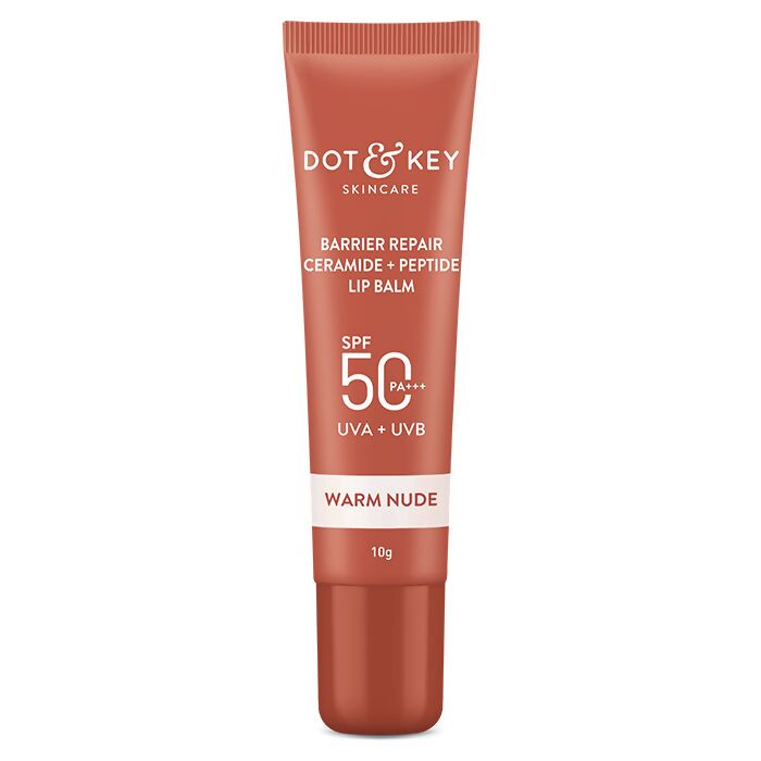 Dot & Key Barrier Repair Ceramide & Peptide SPF 50 Lip Balm - Warm Nude - Grab2buy