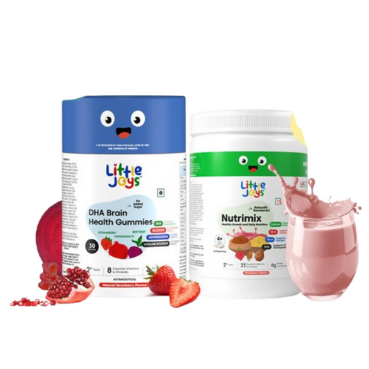 Little Joys DHA Brain Health Gummies & Nutrimix Development Kit Strawberry 2+Years