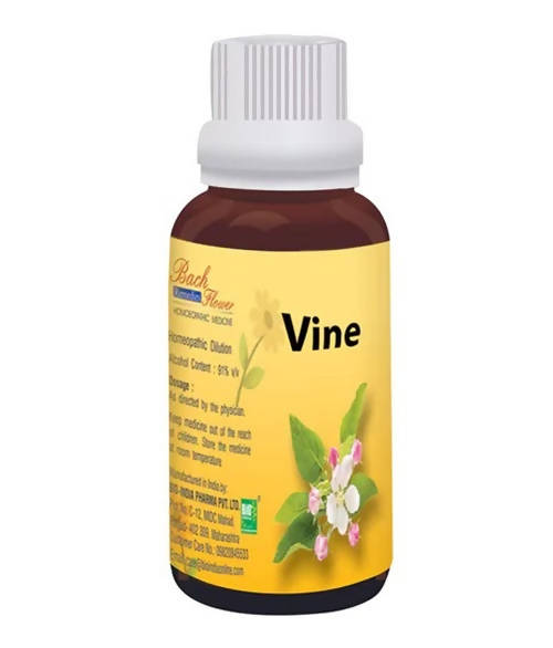 Bio India Homeopathy Bach Flower Vine Dilution – Homeopathic Dominance & Leadership Balance Flower Remedy