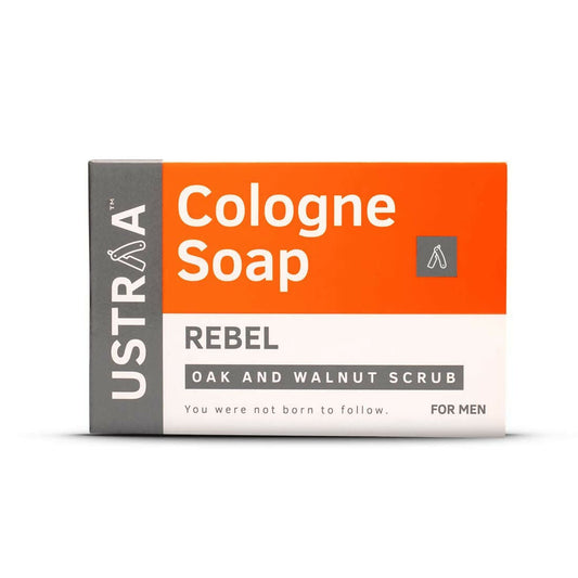 Ustraa Rebel Cologne Soap with Oak & Walnut, Triple-milled Soap, Mild Exfoliation with Walnut Granules Grab2Buy Ustraa Grab2Buy