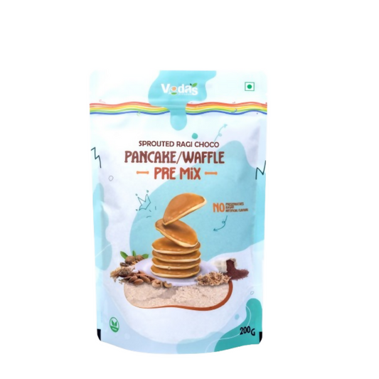 Vedas Kitchen Sprouted Ragi Choco Waffle/Pancake Premix Grab2Buy Vedas Kitchen Grab2Buy
