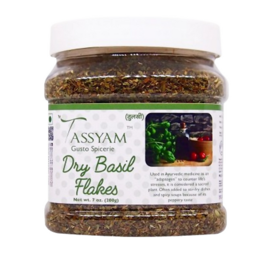 Tassyam Organics Dry Basil Flakes