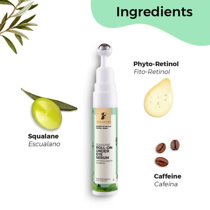 Pilgrim Roll-on Under Eye Cream Massage Roller To Reduce Dark Circles, Puffiness, and Fine Lines - Grab2buy