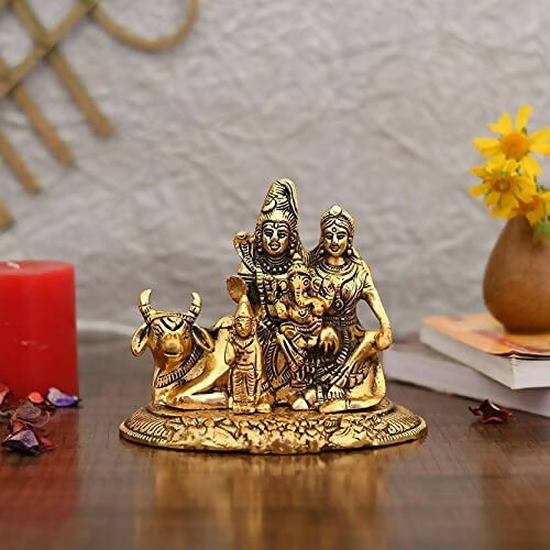 Collectible India Handcrafted Shiva Parvati Ganesh Idol - Grab2buy