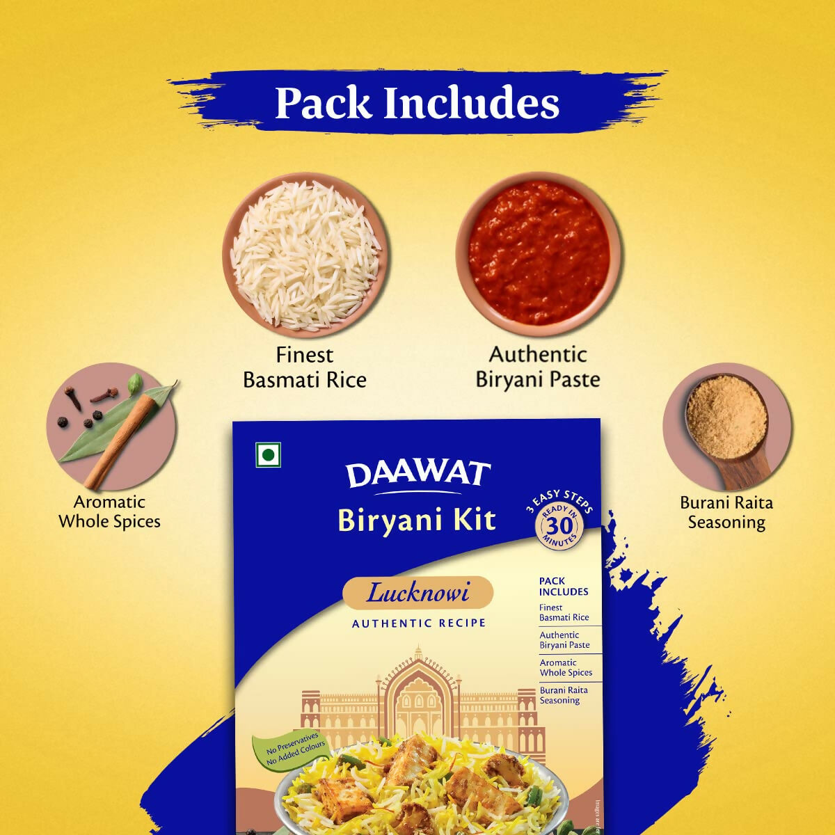 Daawat Biryani Kit Lucknowi - Authentic Recipe - Grab2buy