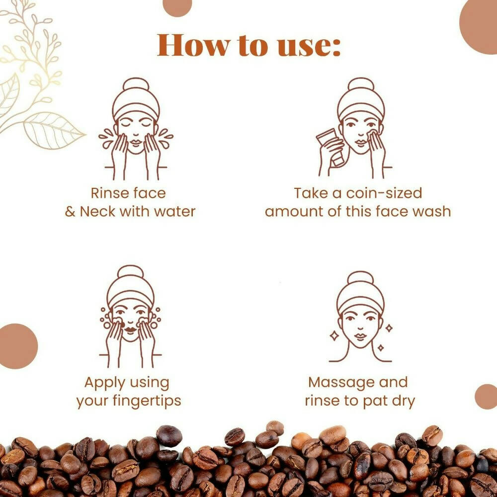 NutriGlow NATURAL'S Coffee Face Cleanser with Yogurt & Honey for Blackhead Removal Face Wash - Grab2buy