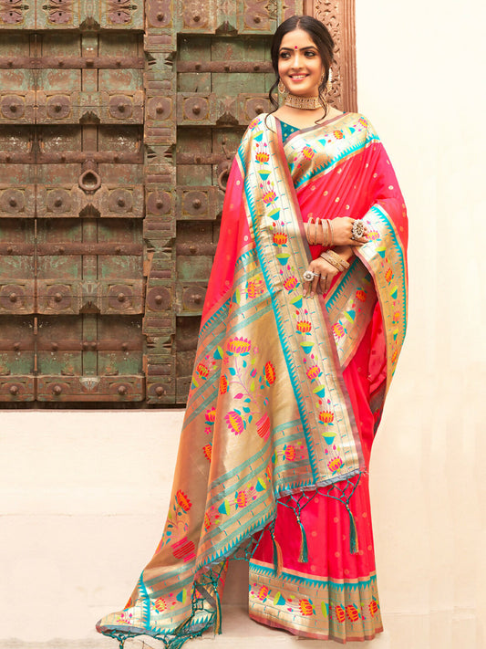 Shree Shyam Fashion Silk Blend Pink Saree