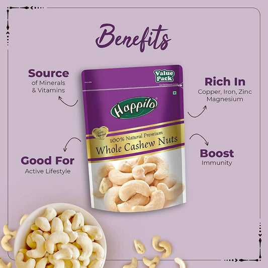 Happilo Premium Super Value Combo (Californian Almonds, Whole Cashews, Pistachios, Seedless Green Raisins) - Grab2buy