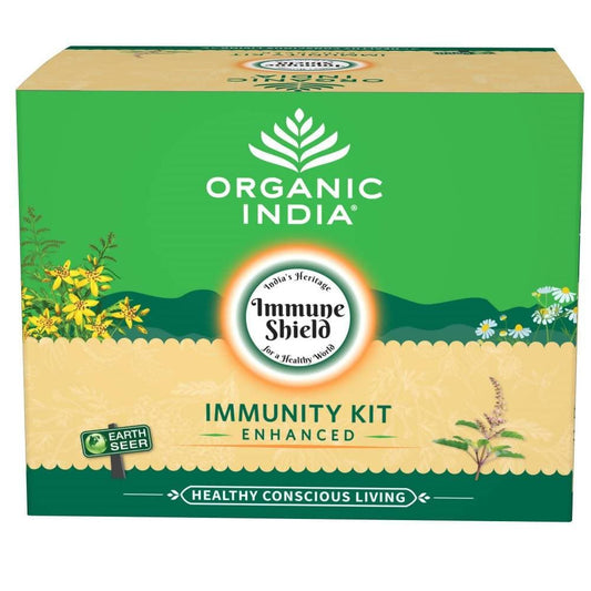 Organic India Immunity Kit Enhanced | Certified Organic Complete Immunity Supplement Set
