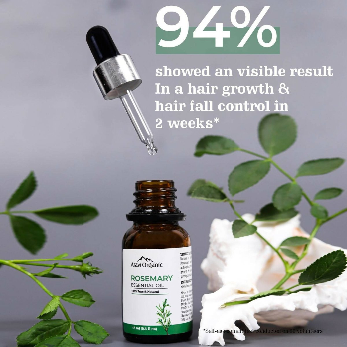 Aravi Organic Rosemary Hair Growth Essential Oil - Grab2buy
