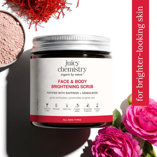 Face & Body Brightening Scrub Fortified with Saffron + Sandalwood