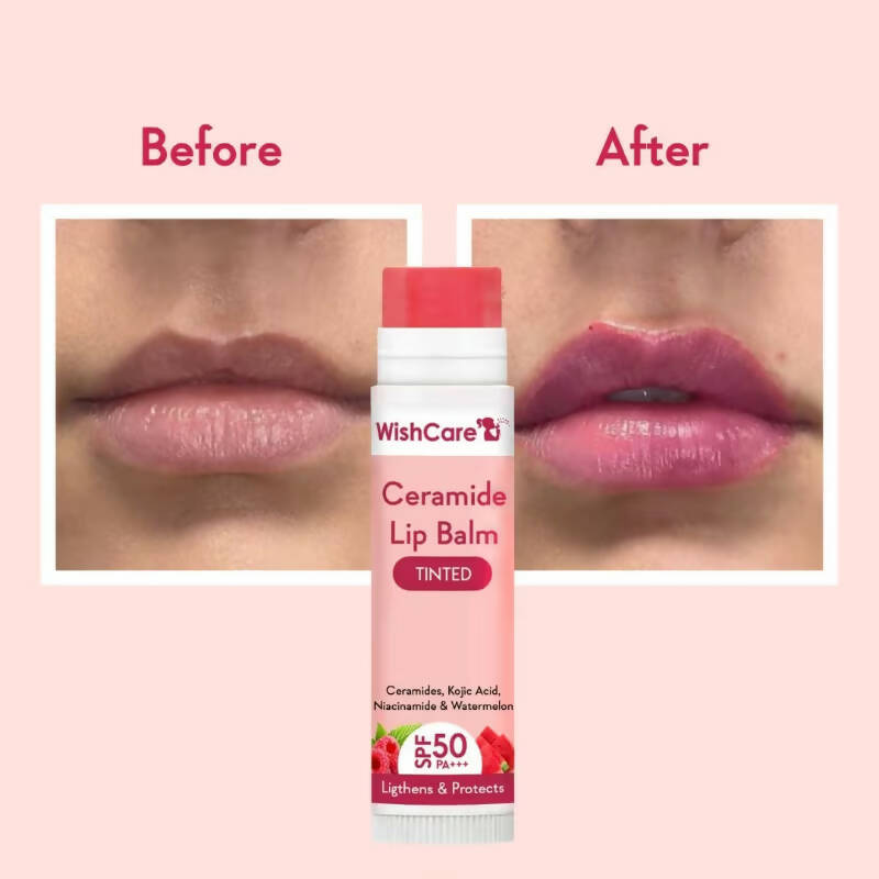 Wishcare Ceramide Lip Balm with SPF50 PA+++ - Tinted - Grab2buy
