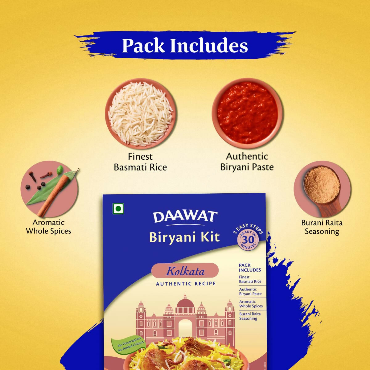 Daawat Biryani Kit Kolkata - Authentic Recipe - Grab2buy