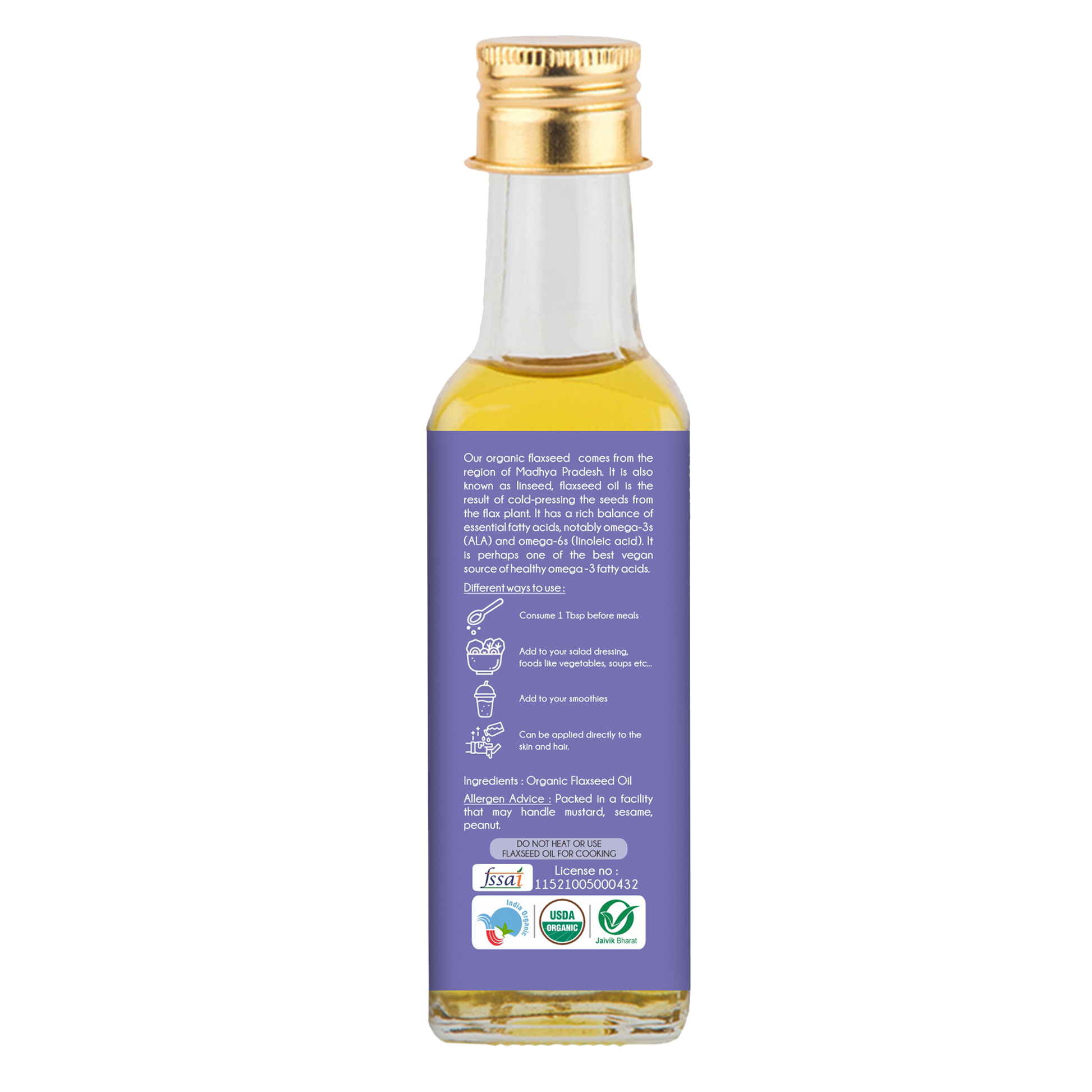 Praakritik Organic Flaxseed Oil - Grab2buy