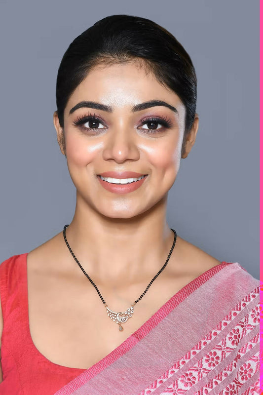 Joban Fashion Women Golden White Ad Mangalsutra With Chain And Without Earrings