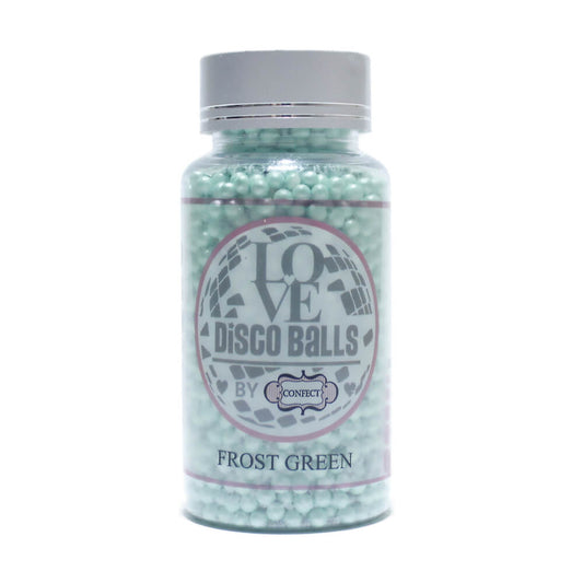 Confect Frost Green Disco Balls Sprinkles 2 MM