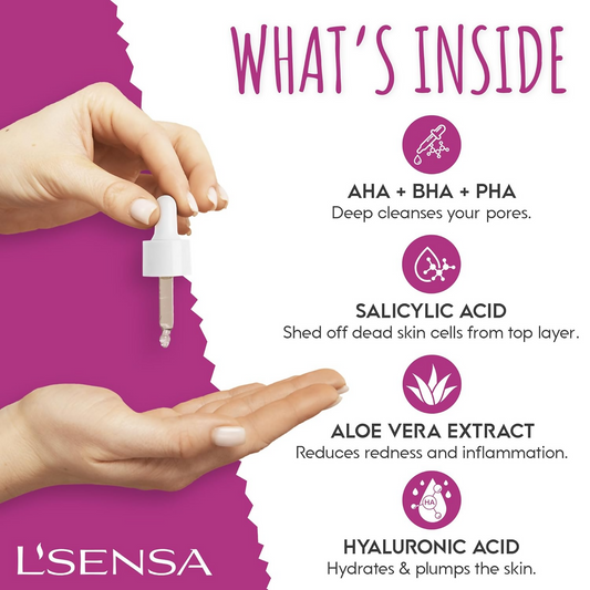 L'Sensa 32% AHA+BHA+PHA Serum For All Skin Types Grab2Buy L'Sensa Grab2Buy