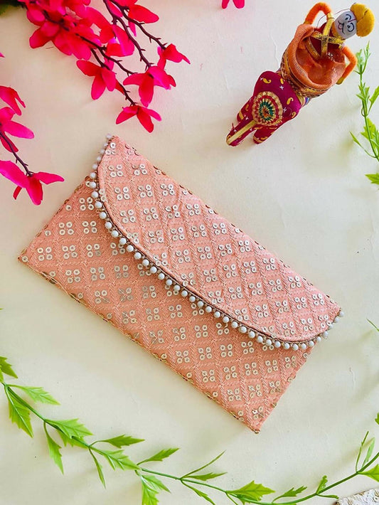 Joban Fashion Bridal Purse - Peach