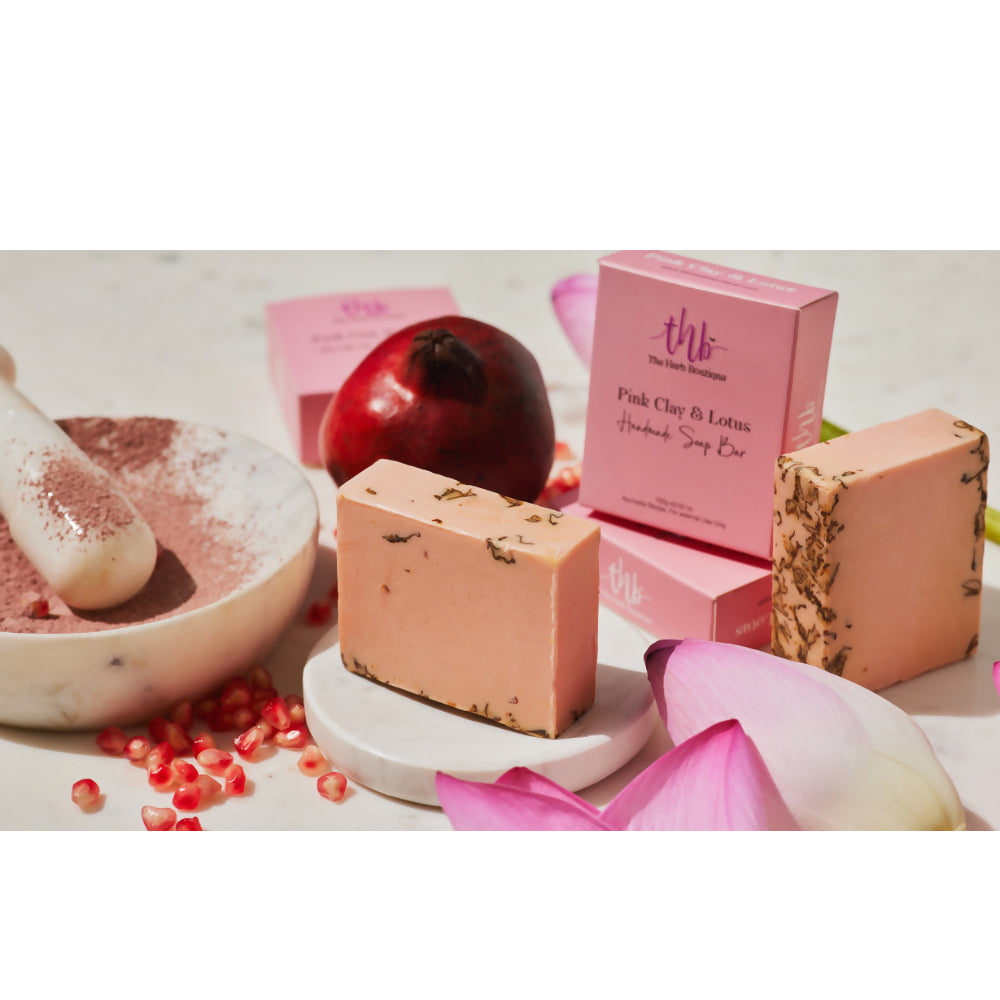 The Herb Boutique Pink Clay and Lotus Sugar Soap Bar - Grab2buy