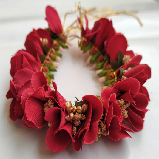 Red Orchids Gajra Grab2Buy Mokshi Collections Grab2Buy