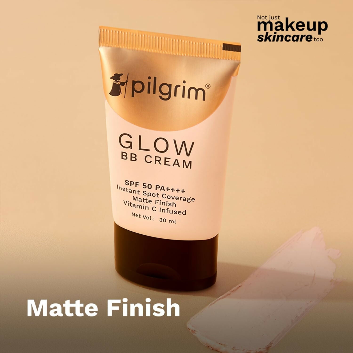 Pilgrim Glow BB Cream SPF 50 PA++++ Instant Spot Coverage Matte Finish Vitamin C Infused - Honey Glow - Grab2buy