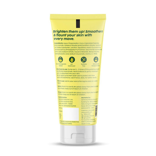 PLIX The Plant Fix Pineapple 5% Niacinamide Bright Polishing Cream For Neck, Knees & Elbows Grab2Buy PLIX The Plant Fix Grab2Buy