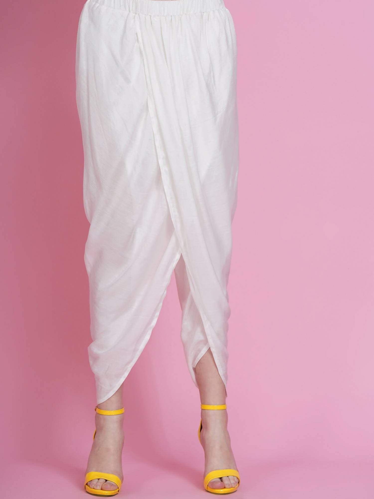 Women Republic Peach Rayon Embroidered Kurta With Mirror Work And Tulip Pants - Grab2buy