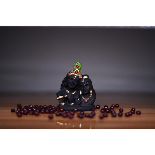 India Ka Bazar Lord Radha Krishna Idol - Gold & Black - Grab2buy
