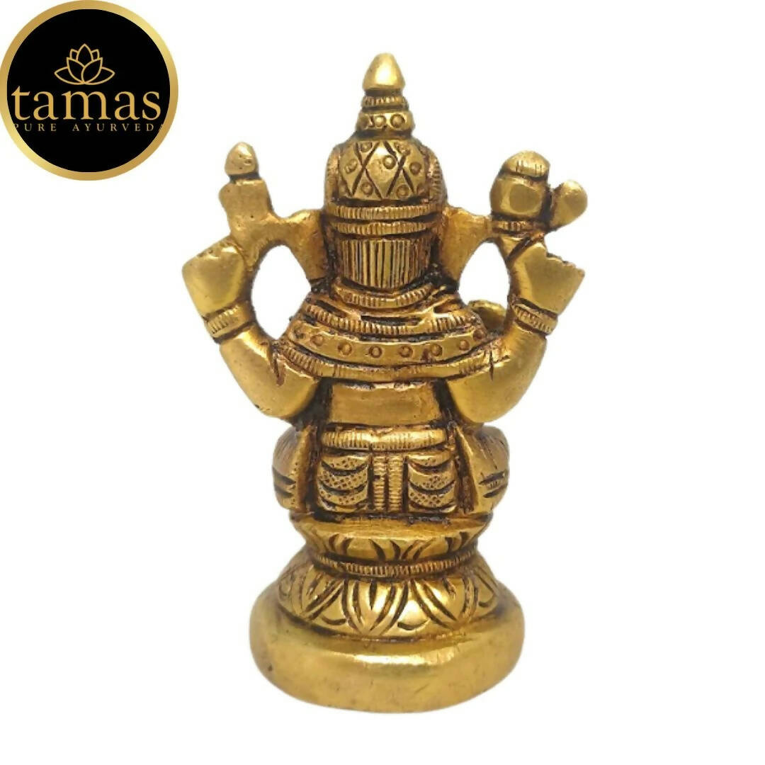 Tamas Brass Handmade Vinayakmoorti Ganesha Statue (Golden) - Grab2buy