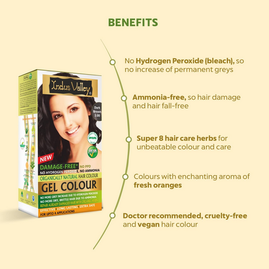 Indus Valley Damage-Free Gel Hair Color- Dark Brown Grab2Buy Indus Valley Grab2Buy