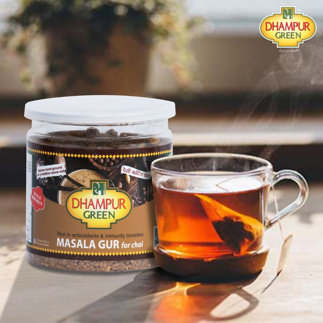 Dhampur Green Masala Gur for Milk & Tea - Grab2buy
