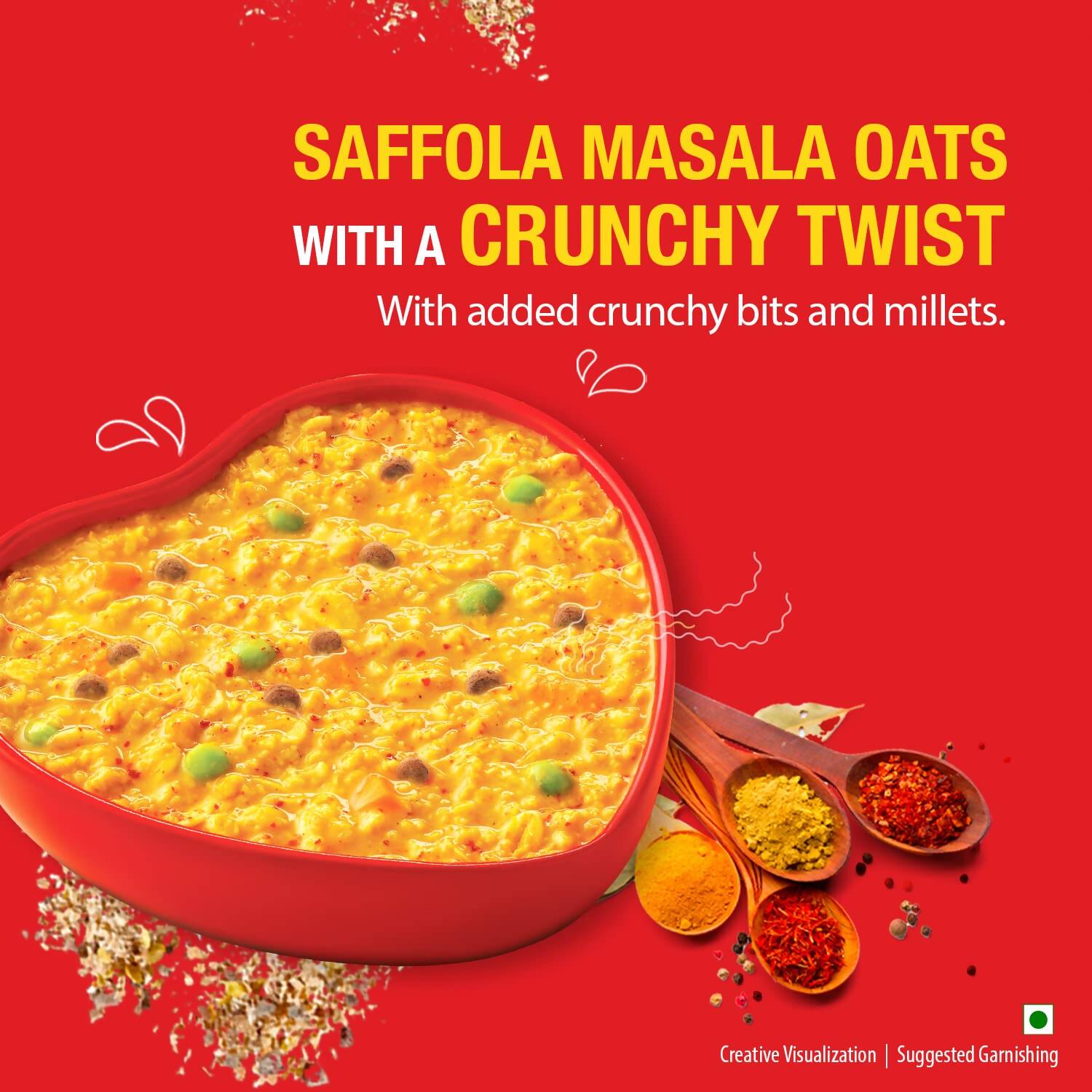 Saffola Karara Crunch Masala Oats - Grab2buy