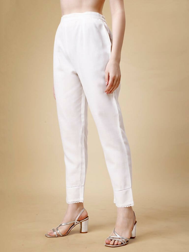 Aastha Fashion Women's Teal Cotton Blend Embroidered Kurta Pant Set - Grab2buy