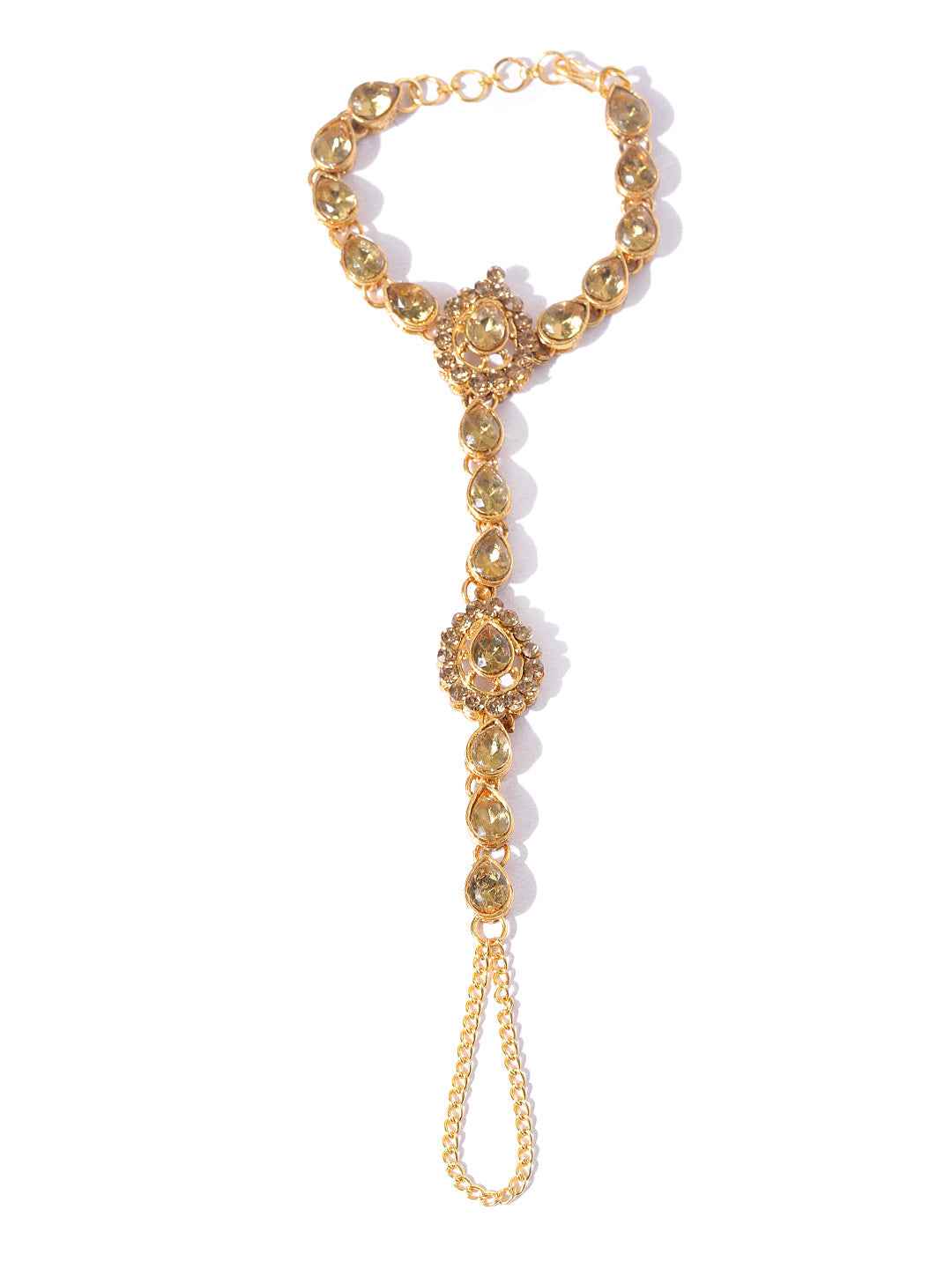 Priyaasi Women Leaf Inspired Single Finger Hathphul - Grab2buy